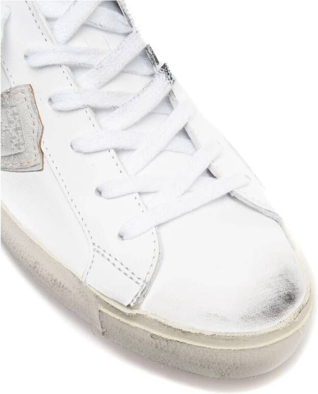 Philippe Model Glitter Finish Low-Top Sneakers White Dames