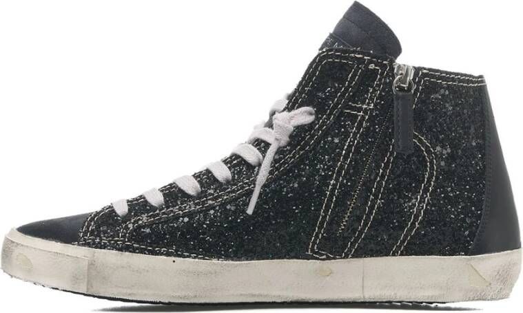 Philippe Model Glitter High Top Sneaker Prsx High Blue Dames