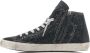 Philippe Model Zwarte Hoge Sneakers Leer Suède Glitter Black Dames - Thumbnail 2