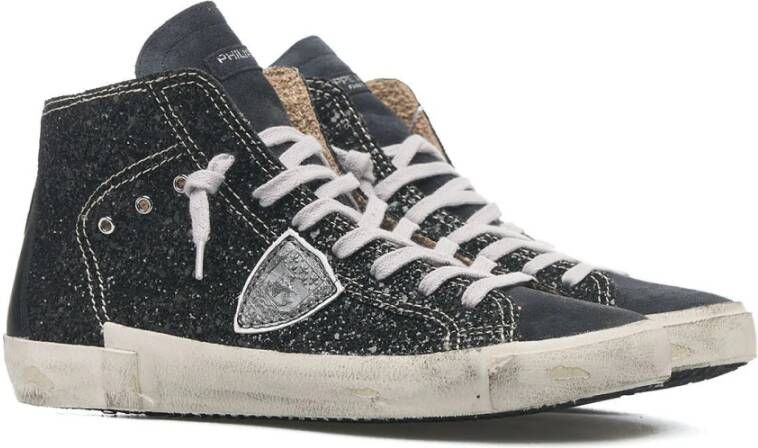 Philippe Model Glitter High Top Sneaker Prsx High Blue Dames