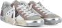 Philippe Model Glitter Leren en Stoffen Sneakers Gray Dames - Thumbnail 4