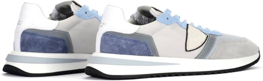 Philippe Model Grijze en Blauwe Tropez 2.1 Sneaker Blauw Heren