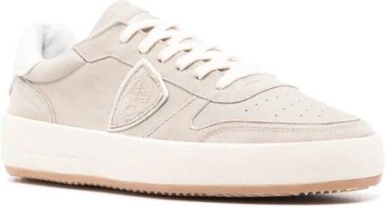 Philippe Model Grijze Lage Sneakers voor Mannen Gray Heren