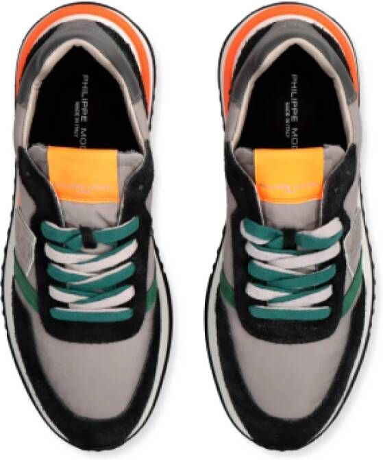 Philippe Model Grijze Oranje Sneakers Tropez 2.1 Stijl Multicolor Heren