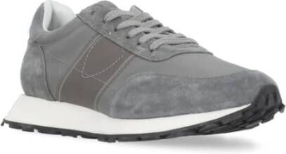 Philippe Model Grijze Sneakers met Logo-details Gray Heren