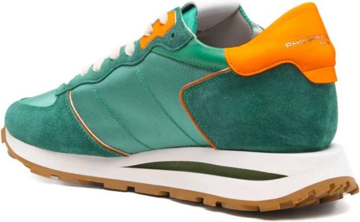 Philippe Model Groen Oranje Sneaker Stijlvol Ontwerp Green Heren