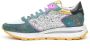 Philippe Model Groene en Zilveren Glitter Sneakers Multicolor Dames - Thumbnail 3