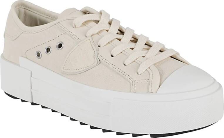 Philippe Model Haute Low Woman Sneakers Parijse Stijl Beige Dames