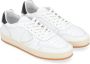 Philippe Model Heren Nice Leren Sneaker Wit Zwart White Heren - Thumbnail 4