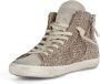 Philippe Model Hoge leren en corduroy sneakers Brown Dames - Thumbnail 2