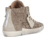 Philippe Model Hoge leren en corduroy sneakers Brown Dames - Thumbnail 3