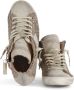 Philippe Model Hoge leren en corduroy sneakers Brown Dames - Thumbnail 5