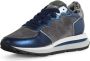 Philippe Model Hoge sneakers van leer en stof Blue Dames - Thumbnail 3