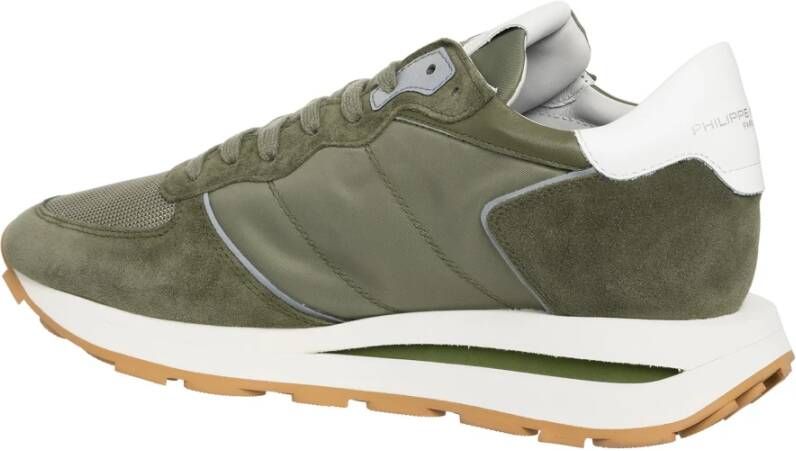 Philippe Model Hoge Top Sneakers Effen Sluiting Green Heren