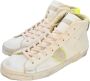 Philippe Model Hoge Top Sneakers Wit Geel Bont Beige Dames - Thumbnail 3