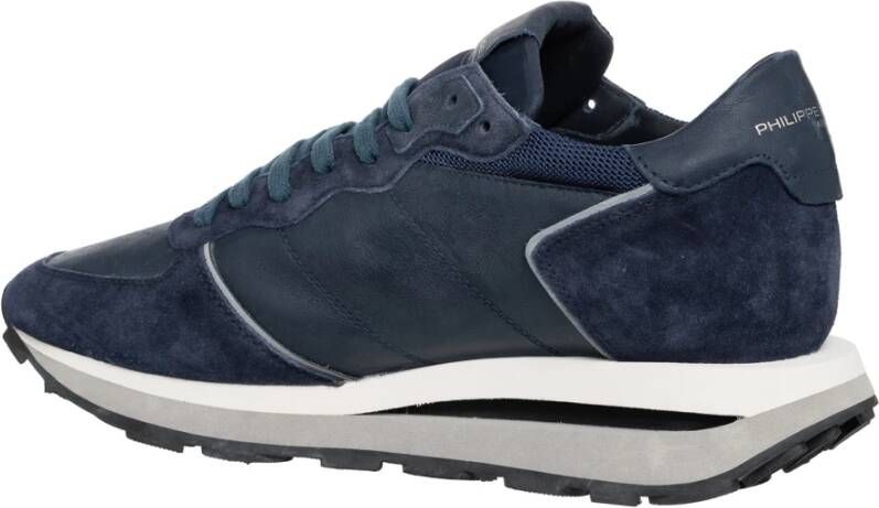 Philippe Model Hoge Top Veterschoenen Blue Heren