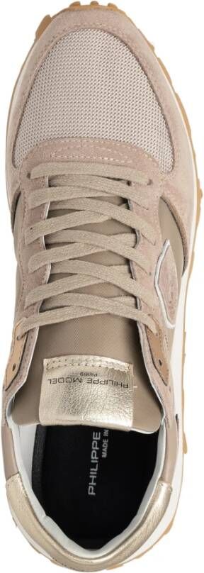 Philippe Model Hoge Top Vetersneakers Beige Dames