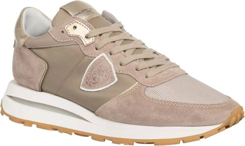 Philippe Model Hoge Top Vetersneakers Beige Dames