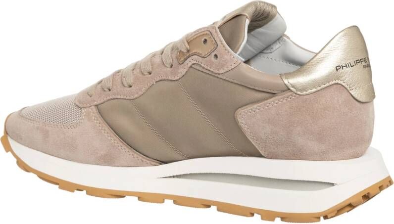 Philippe Model Hoge Top Vetersneakers Beige Dames