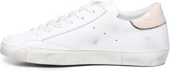 Philippe Model Sneakers met versleten effect en logo White Dames