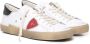 Philippe Model Witte Sneakers Leder Katoen Rubber Zool Multicolor Heren - Thumbnail 22