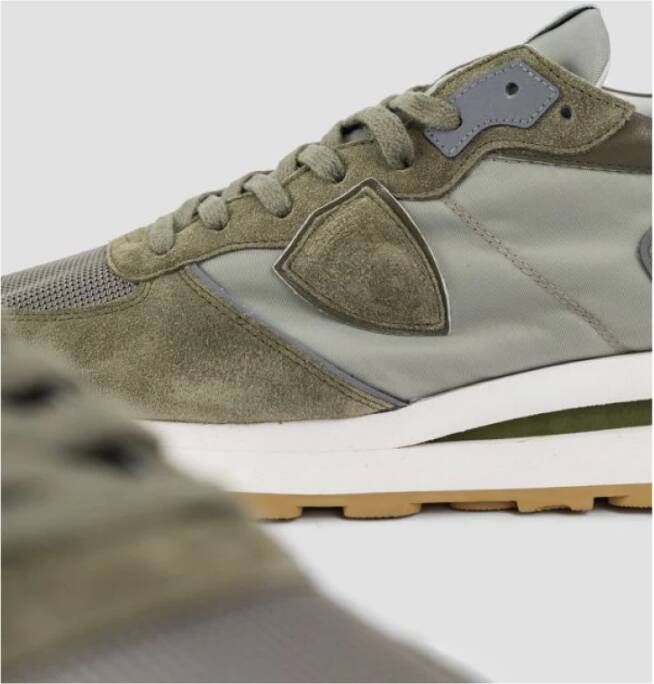 Philippe Model Khaki Groene Suède Sneakers Green Heren