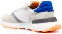 Philippe Model Witte Technische Stoffen Sneakers met Oranje Logo Patch White Heren - Thumbnail 4