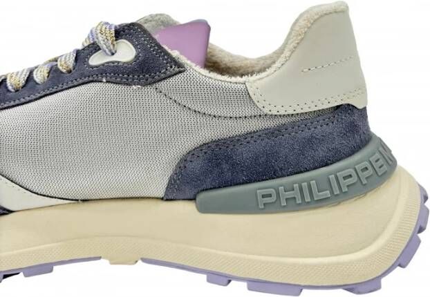 Philippe Model Lage Antibes Sneakers van Leer en Nylon Multicolor Heren