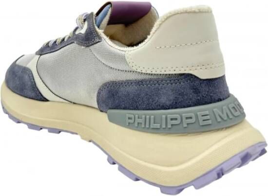 Philippe Model Lage Antibes Sneakers van Leer en Nylon Multicolor Heren