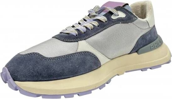 Philippe Model Lage Antibes Sneakers van Leer en Nylon Multicolor Heren