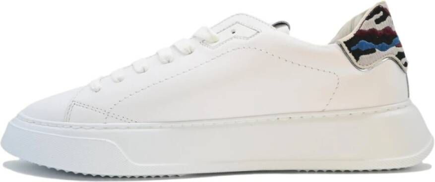 Philippe Model Lage Camo Broderie Sneakers White Heren