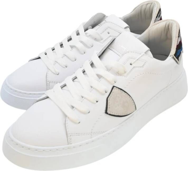 Philippe Model Lage Camo Broderie Sneakers White Heren