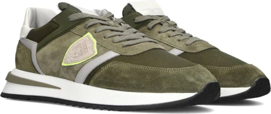 Philippe Model Lage Canvas Sneakers Tropez 2.1 Fluor Green Heren