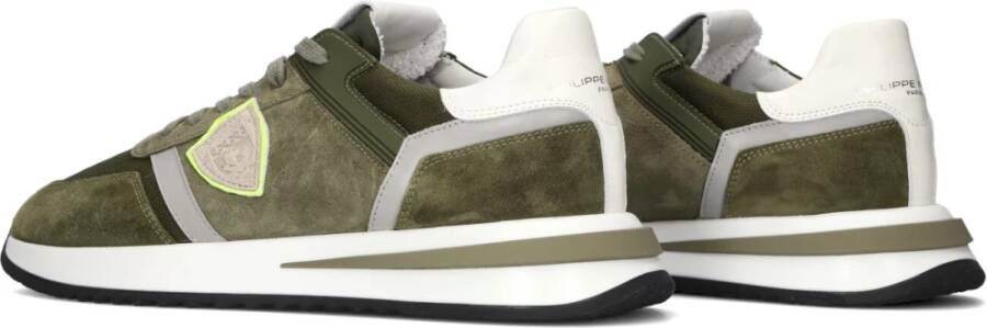 Philippe Model Lage Canvas Sneakers Tropez 2.1 Fluor Green Heren