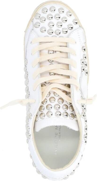 Philippe Model Lage Damesneakers Zilver White Dames