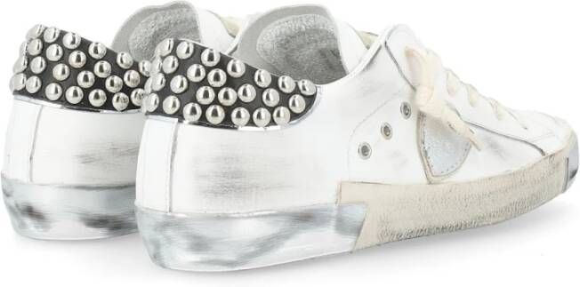 Philippe Model Lage Damesneakers Zilver White Dames