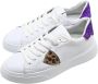 Philippe Model Lage Glitter Sneakers in Wit Violet White Heren - Thumbnail 3