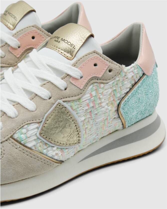 Philippe Model Lage Glitter Sneakers Multicolor Dames