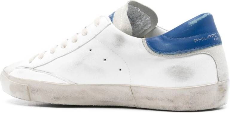 Philippe Model Lage leren en suède sneakers White Heren