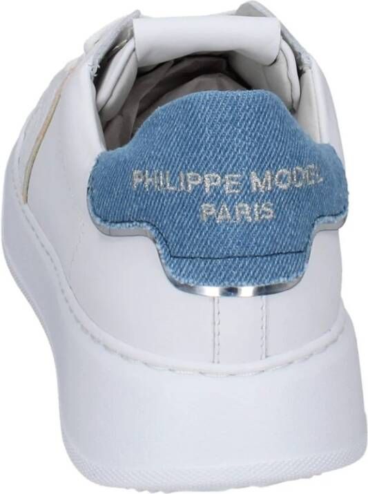 Philippe Model Lage Leren Sneakers voor Mannen White Heren