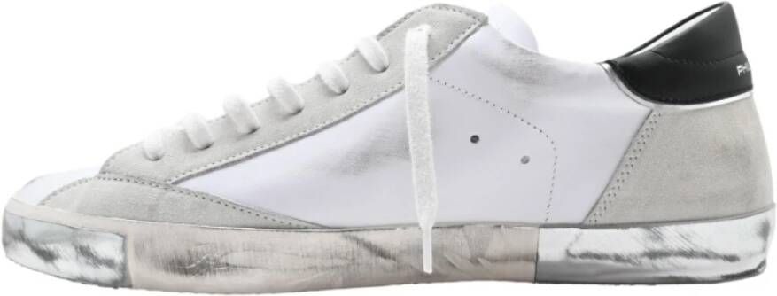 Philippe Model Lage Man Iris Wit Zilver Sneakers White Heren