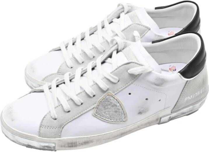 Philippe Model Lage Man Iris Wit Zilver Sneakers White Heren