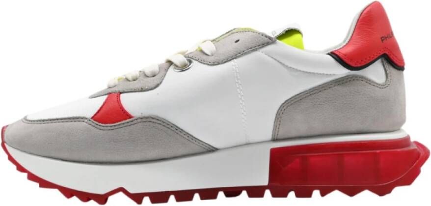 Philippe Model Lage Man Mondial Sneakers Wit Grijs Multicolor Heren