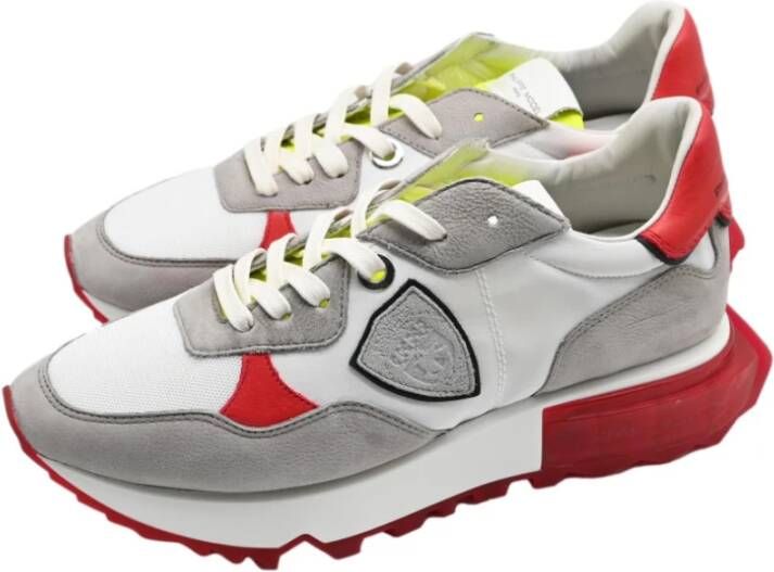 Philippe Model Lage Man Mondial Sneakers Wit Grijs Multicolor Heren