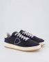 Philippe Model Blauw Navy Leren Sneakers met Witte Spoiler Blue Heren - Thumbnail 4