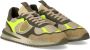 Philippe Model Lage Neon Militair Groene Sneaker Green Heren - Thumbnail 2