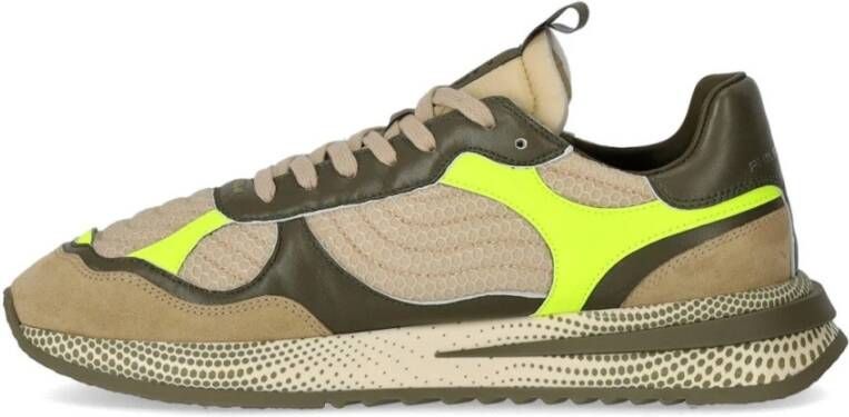 Philippe Model Lage Neon Militair Groene Sneaker Green Heren