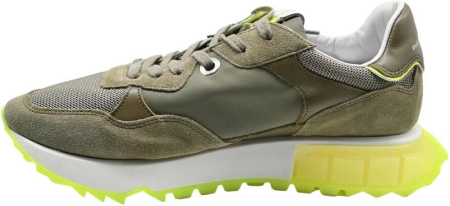 Philippe Model Lage Neon Militaire Sneakers Multicolor Heren