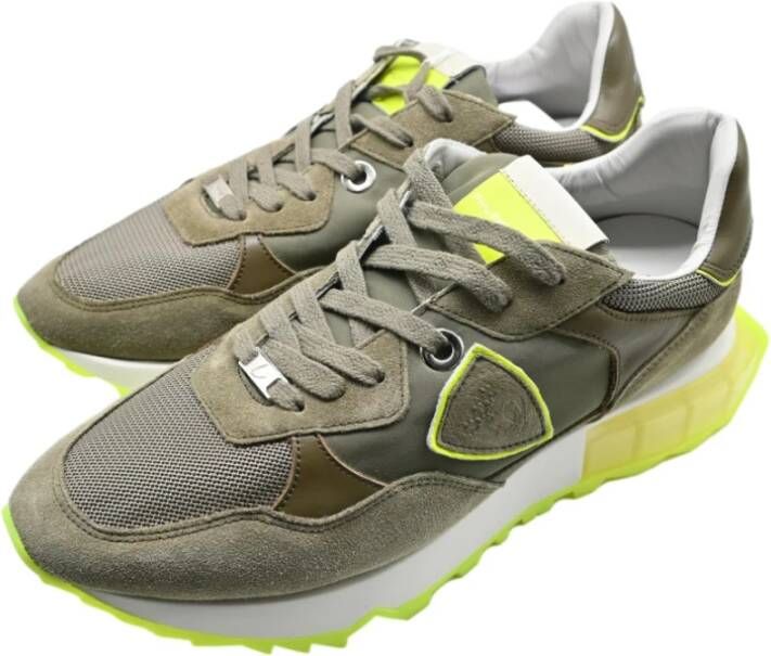 Philippe Model Lage Neon Militaire Sneakers Multicolor Heren