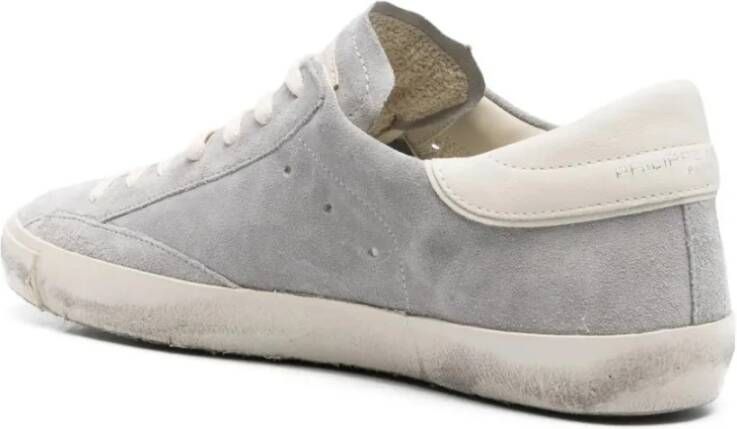 Philippe Model Lage Sneakers in Grijs Beige Gray Heren